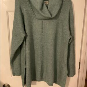 Women’s Cowl Neck Tunic Length Sweater, Size 2X